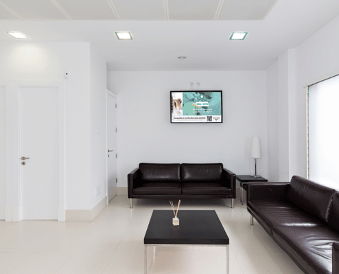 TV com informações sobre saúde